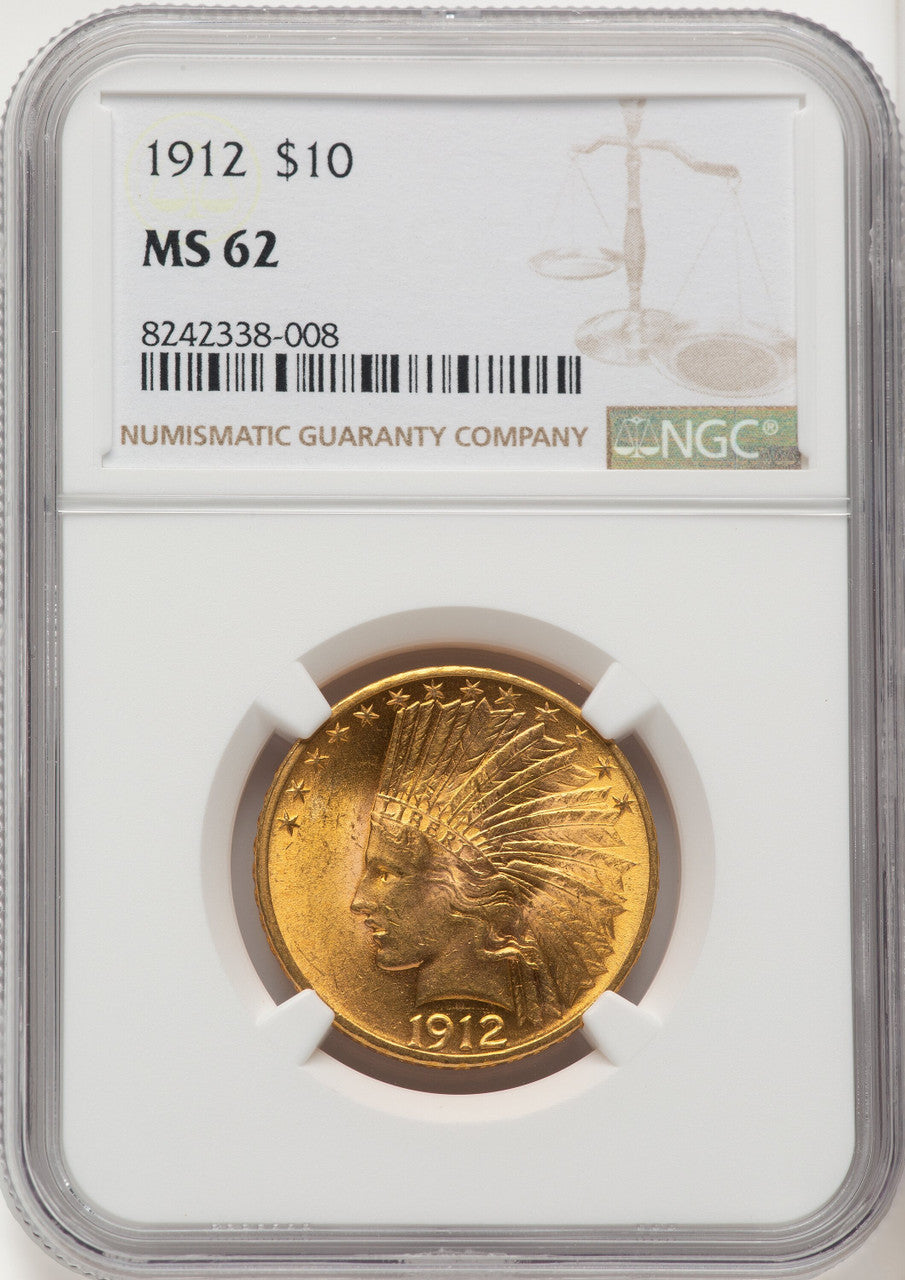 1912 $10 Indian Eagle NGC MS62 (520404051)