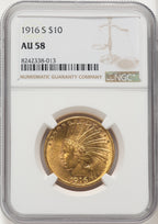 1916-S $10 Indian Eagle NGC AU58 (506912001)