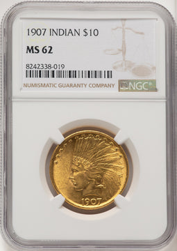 1907 $10 No Motto Indian Eagle NGC MS62 (506728039)