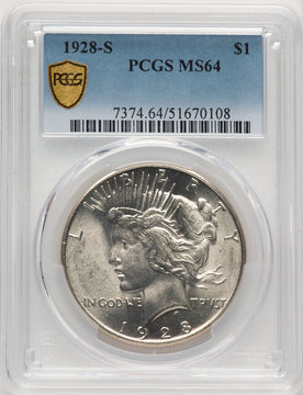 1928-S Peace Dollar PCGS MS64 (773687014)