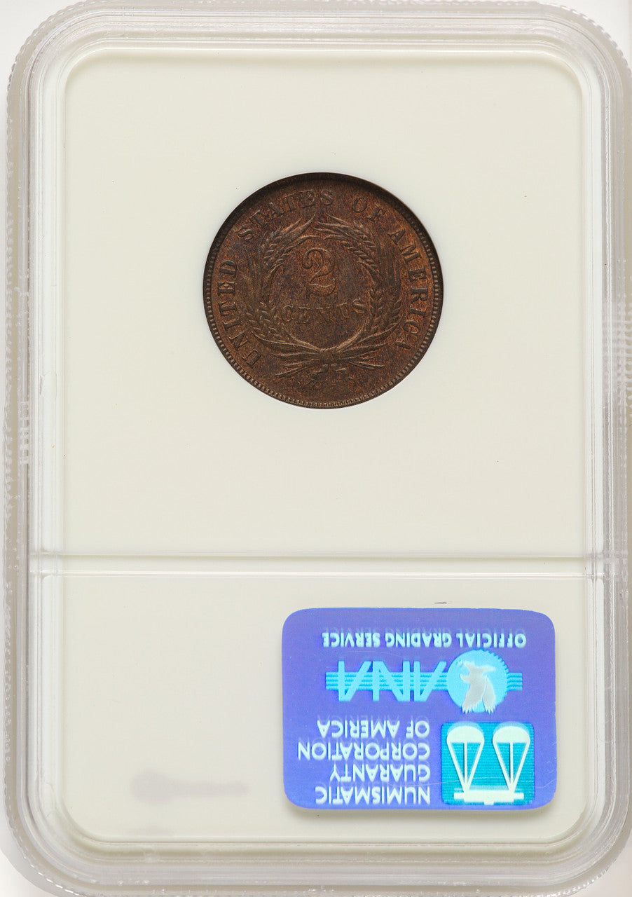 1871 2C RB Two Cent Pieces NGC MS65