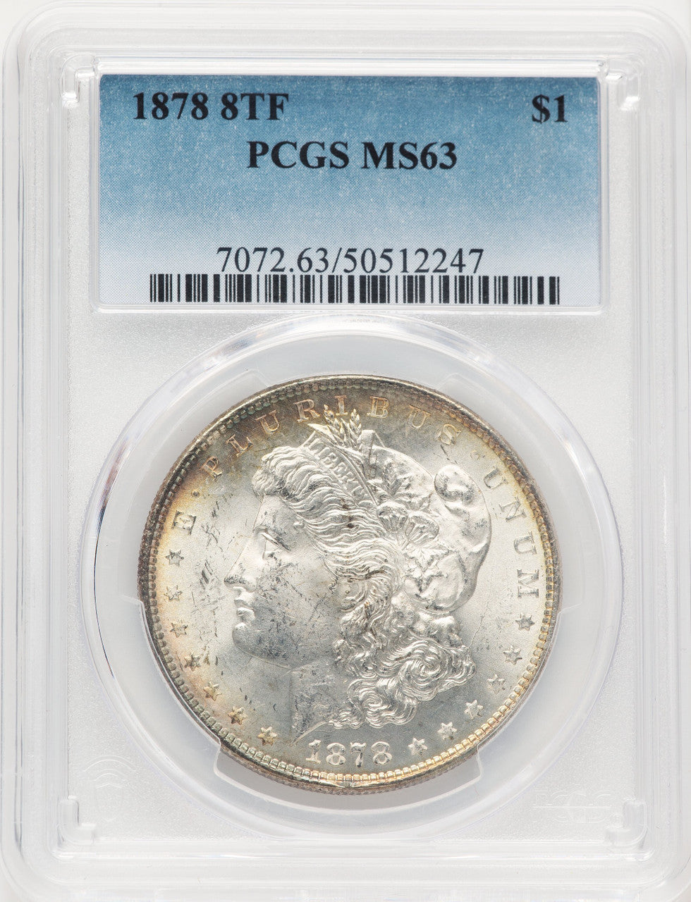 1878 8TF Morgan Dollar PCGS MS63 (775228003)