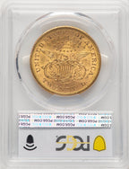 1867-S $20 CAC Liberty Double Eagle PCGS MS62
