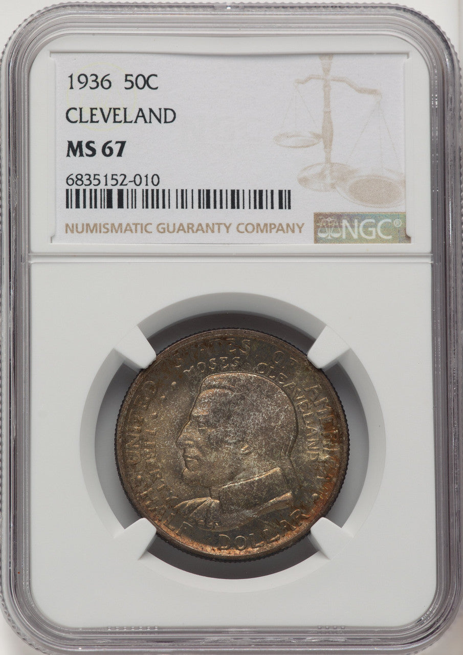 1936 50C Cleveland Commemorative Silver NGC MS67 (775229014)