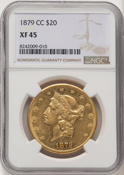 1879-CC $20 Liberty Double Eagle NGC XF45 (776083006)