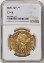 1879-CC $20 Liberty Double Eagle NGC XF45 (776083006)