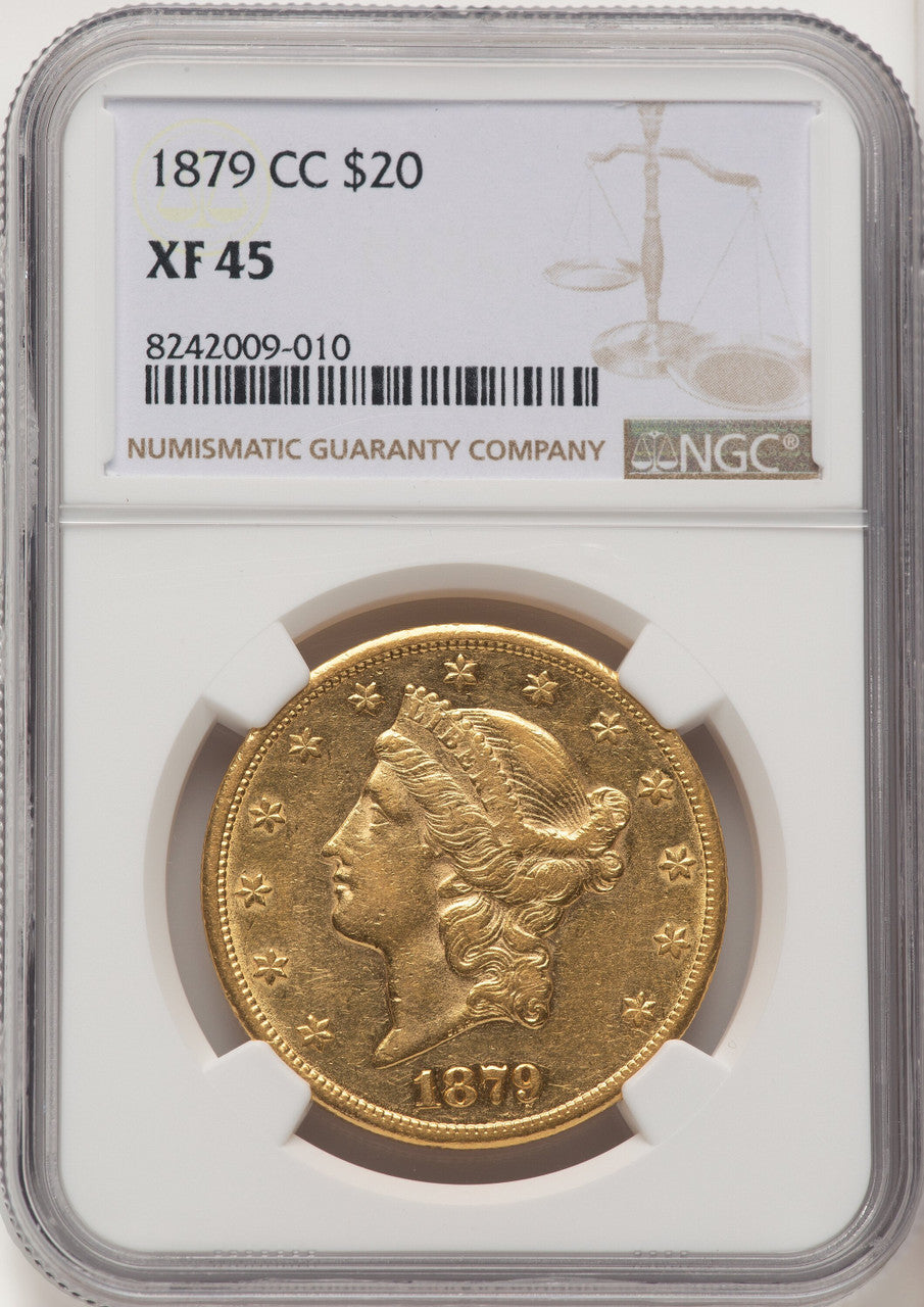 1879-CC $20 Liberty Double Eagle NGC XF45 (776083006)