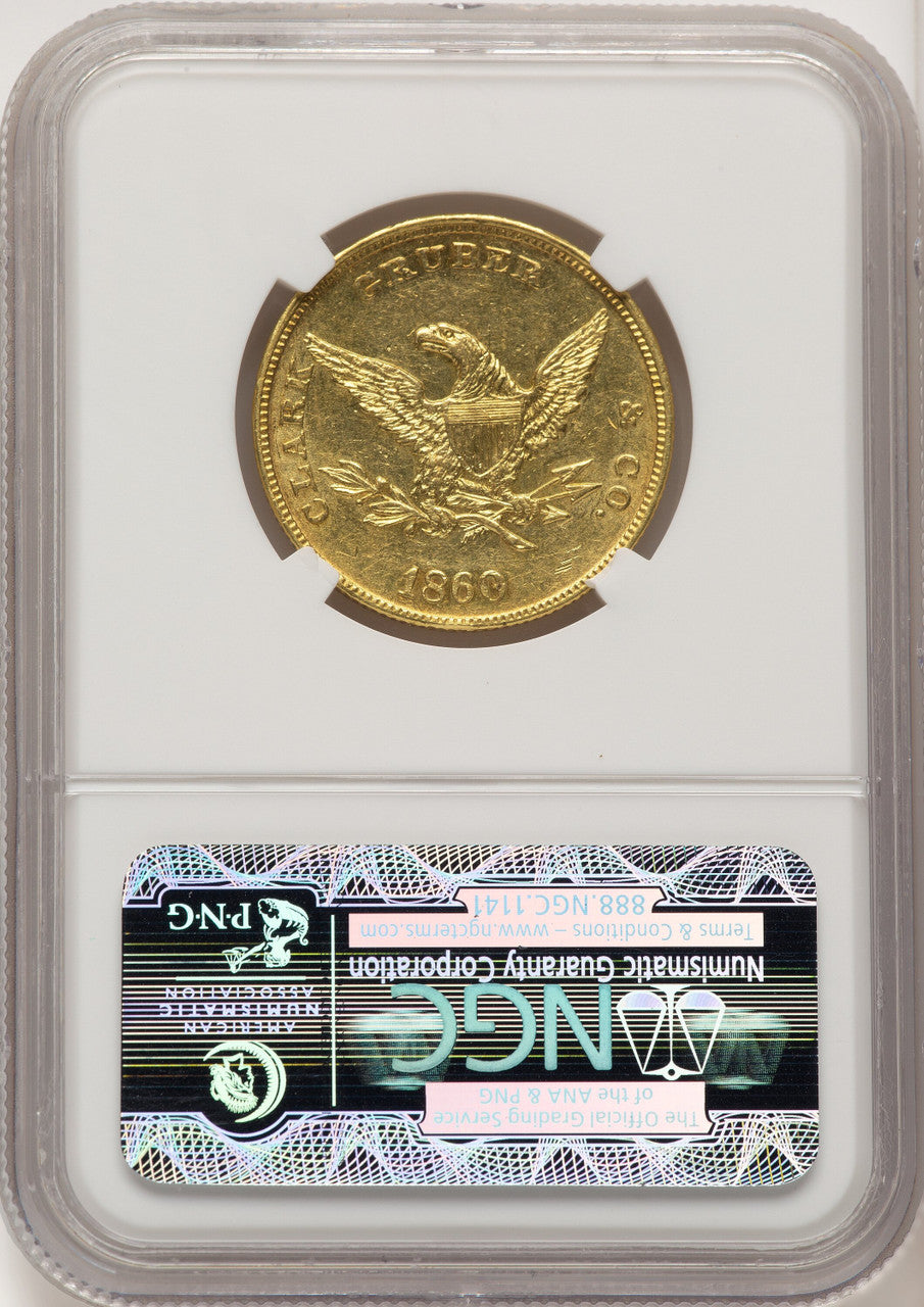 1860 Clark Gruber & Co. Ten Dollar Territorial Gold NGC MS61 (776083009)