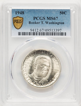 1948 50C Booker T. Washington Commemorative Silver PCGS MS67 (520733019)