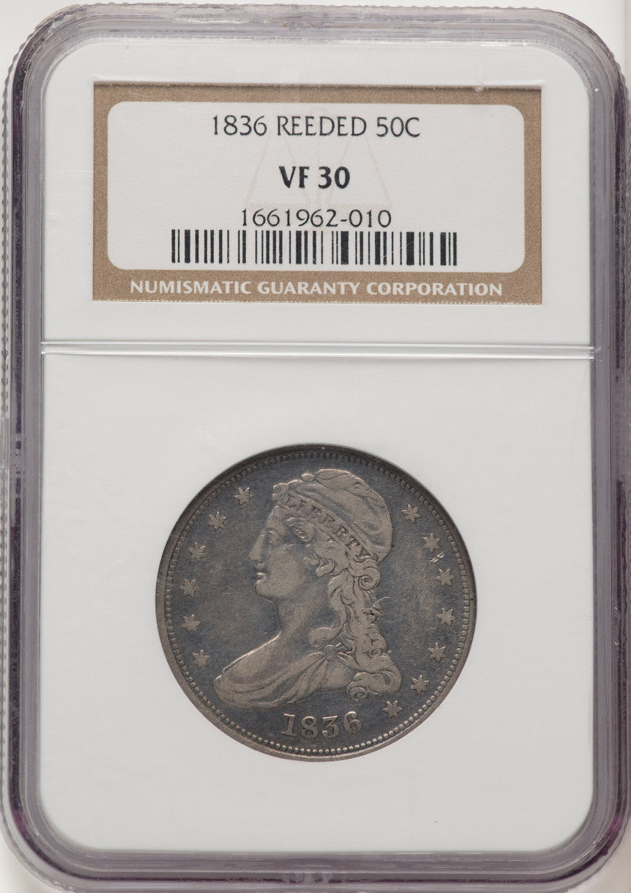 1836 50C Reeded Edge Half Dollar NGC VF30