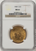 1909 $10 Indian Eagle NGC MS61