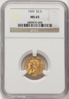 1929 $2.50 Indian Quarter Eagle NGC MS65 (776070002)