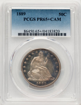 1889 50C CA Proof Seated Half Dollar PCGS PR65+