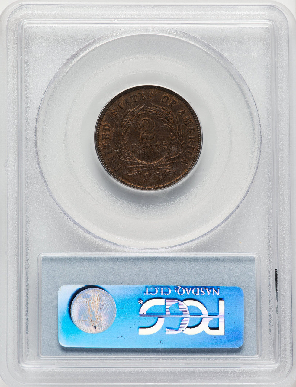1872 2C BN Two Cent Pieces PCGS MS64