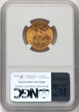 1898 $5 Liberty Half Eagle NGC MS66
