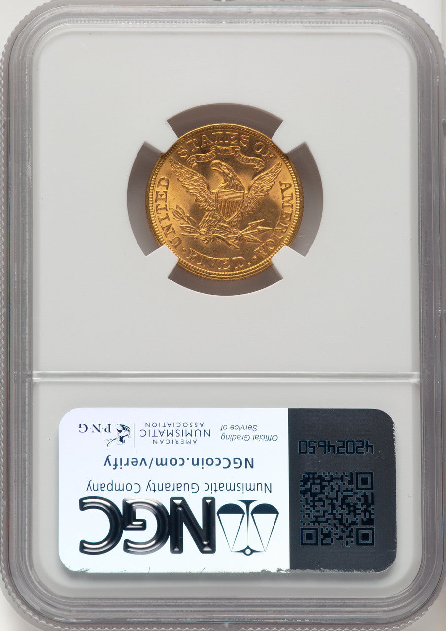 1898 $5 Liberty Half Eagle NGC MS66