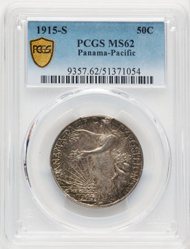 1915-S 50C Panama-Pacific Commemorative Silver PCGS MS62
