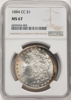 1884-CC Morgan Dollar NGC MS67 (520875011)