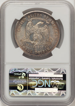 1876-CC T$1 Dbld Die Trade Dollar NGC MS61