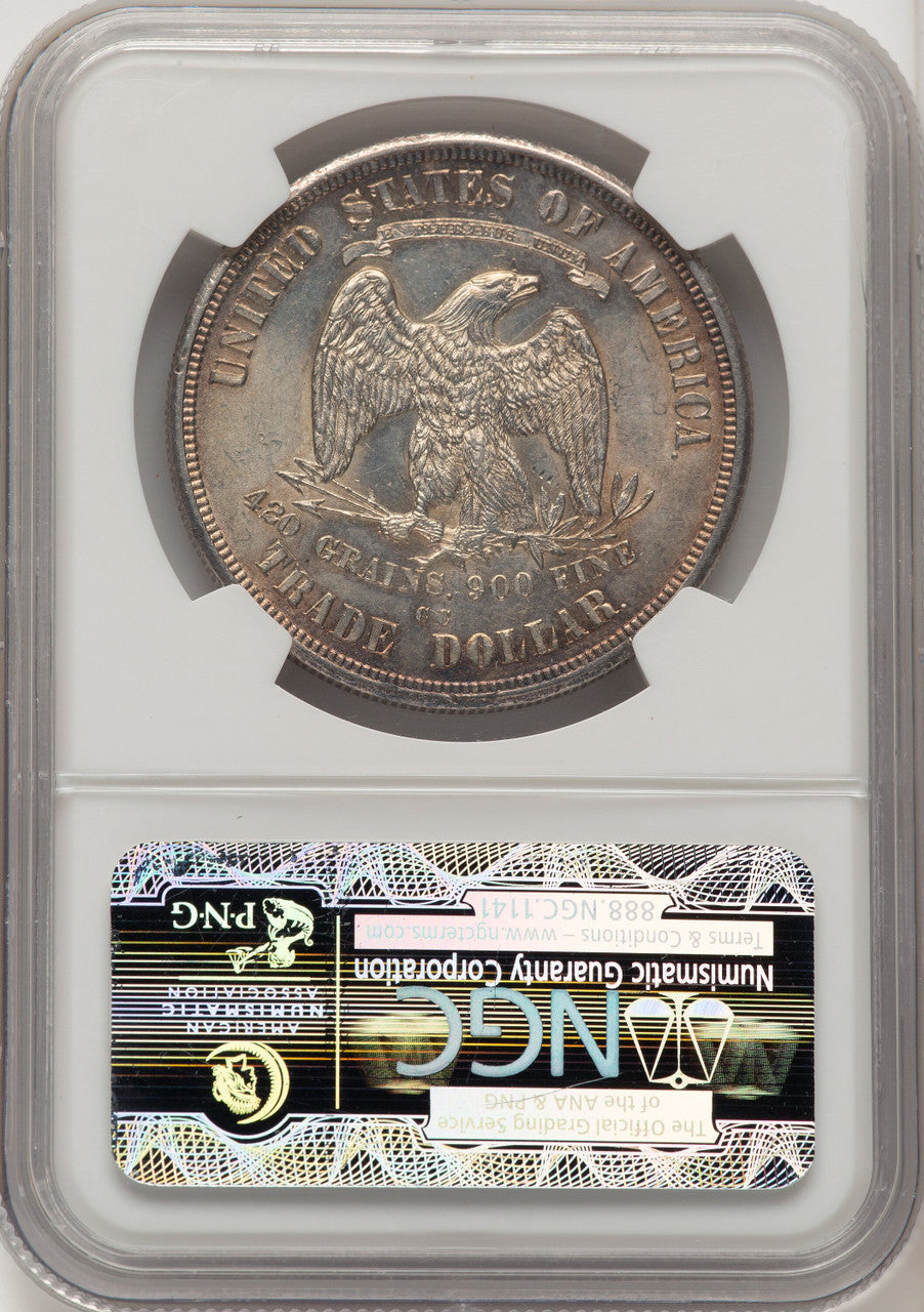 1876-CC T$1 Dbld Die Trade Dollar NGC MS61
