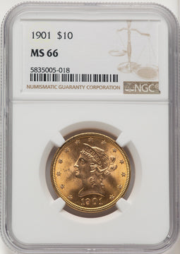 1901 $10 Liberty Eagle NGC MS66 (776083019)