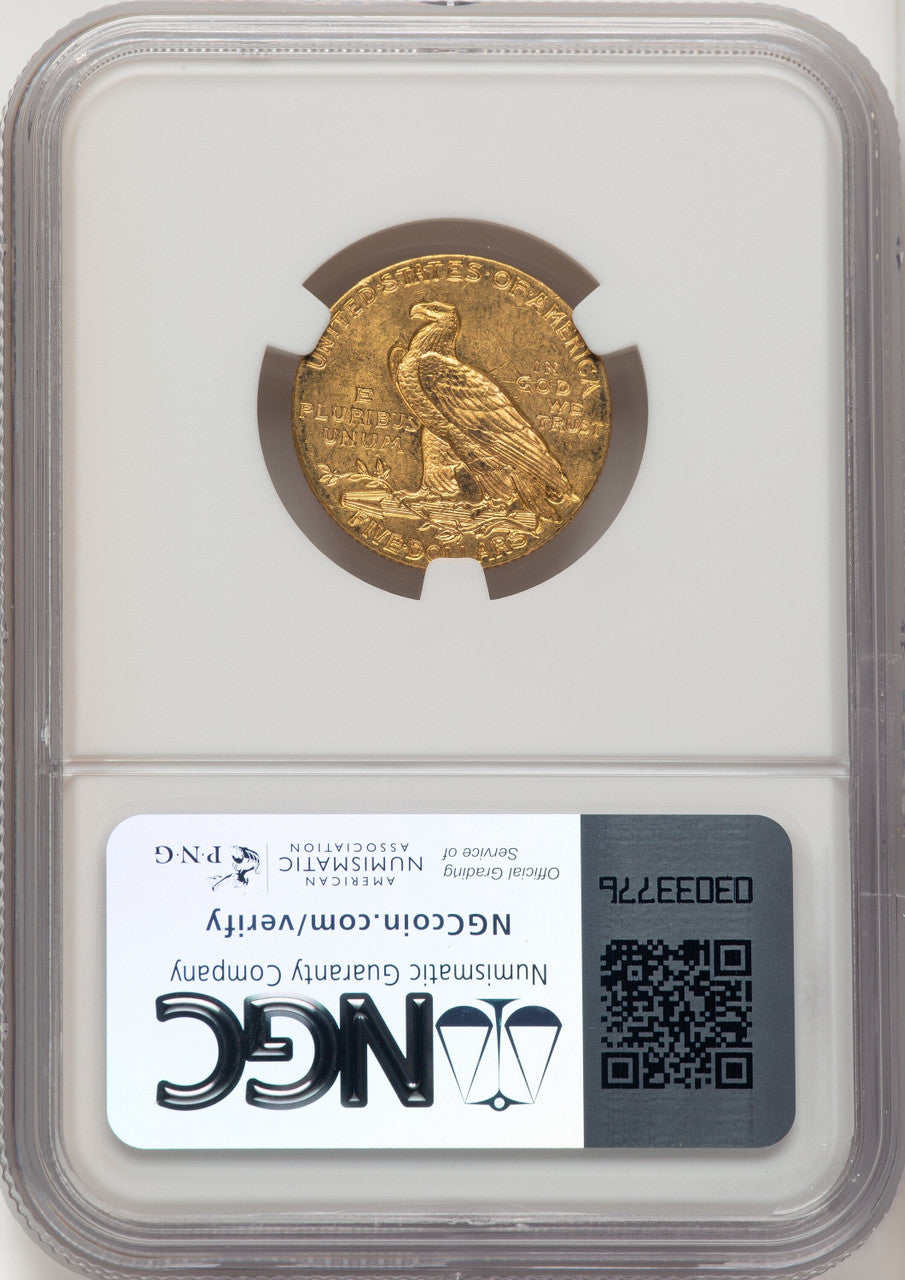 1908 $5 Indian Indian Half Eagle NGC MS63 (572251138)