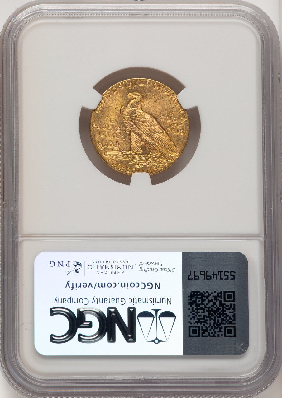 1911 $5 Indian Half Eagle NGC MS63 (572251140)