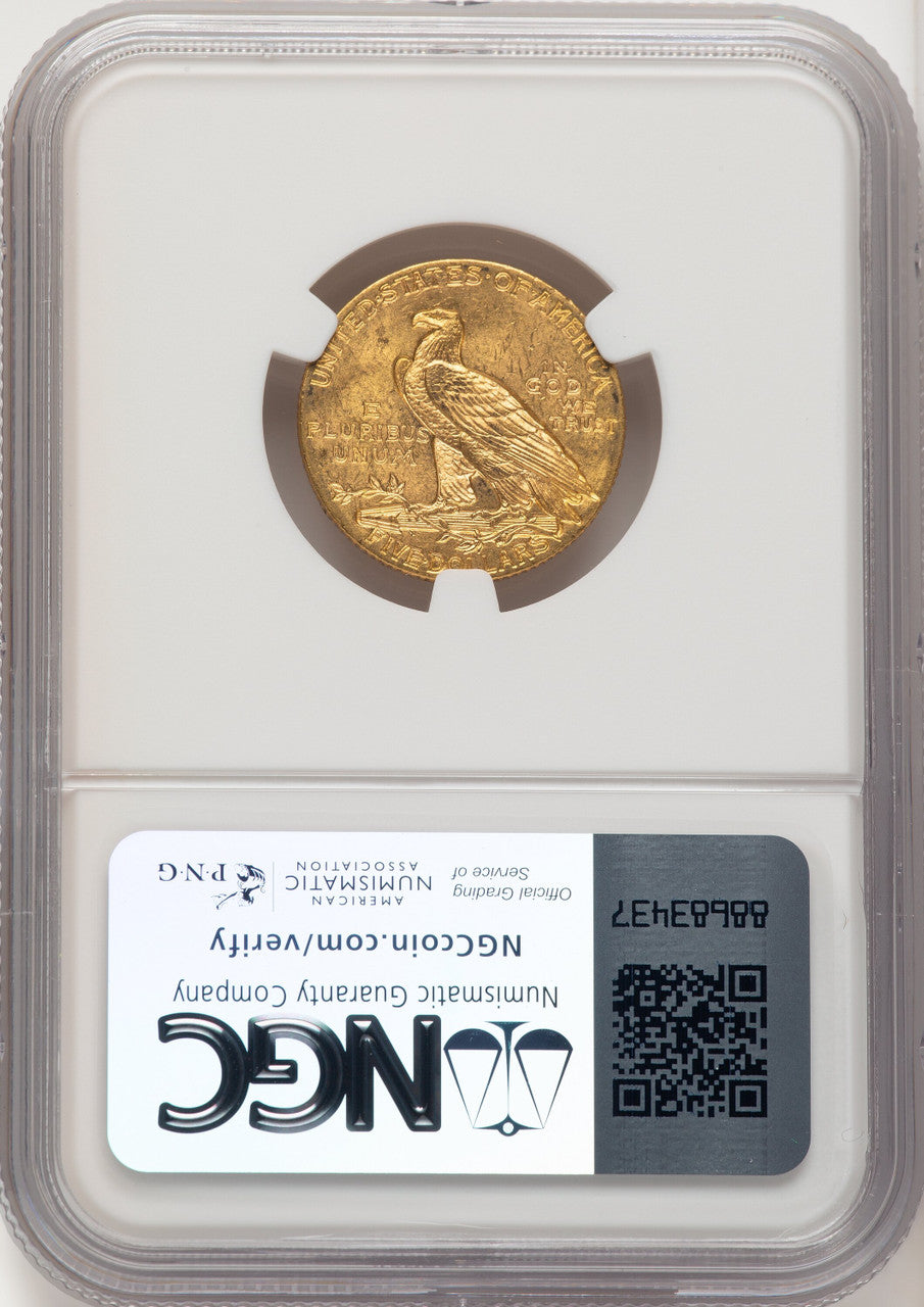 1908 $5 Indian Indian Half Eagle NGC MS63 (572251149)
