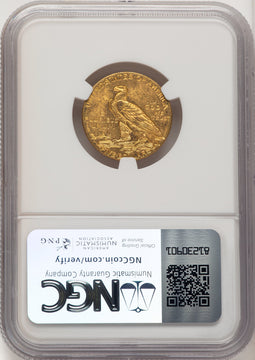 1908 $5 Indian Indian Half Eagle NGC MS63 (572251150)