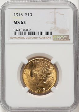 1915 $10 Indian Eagle NGC MS63
