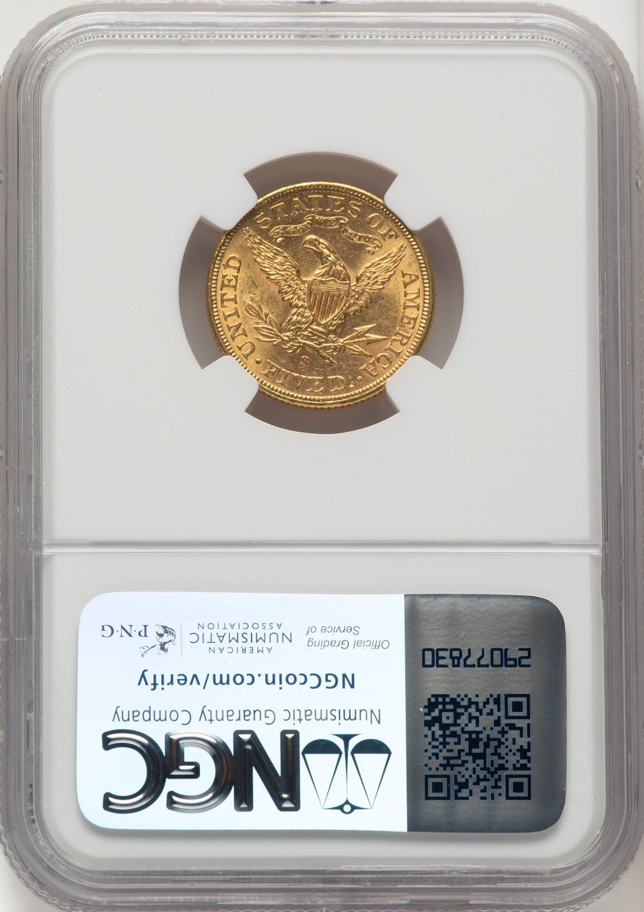 1905-S $5 Liberty Half Eagle NGC MS62