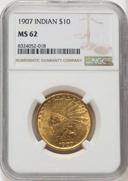 1907 $10 No Motto Indian Eagle NGC MS62 (177192075)