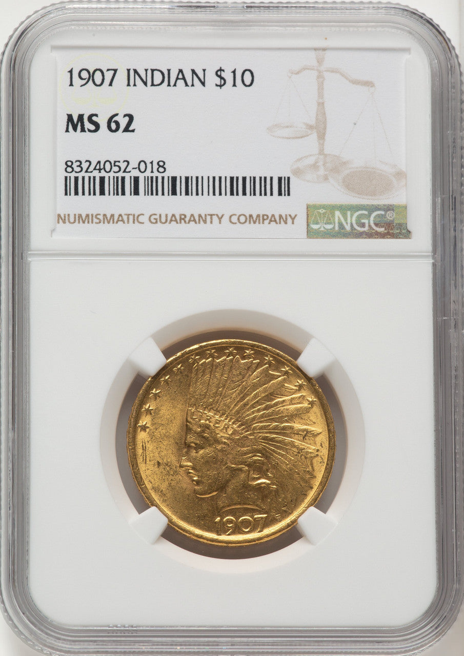 1907 $10 No Motto Indian Eagle NGC MS62 (177192075)