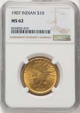 1907 $10 No Motto Indian Eagle NGC MS62 (177192076)