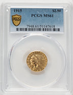 1915 $2.50 Indian Quarter Eagle PCGS MS61 (507296012)