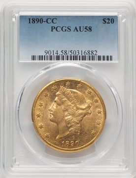 1890-CC $20 Liberty Double Eagle PCGS AU58 (177292008)