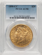 1890-CC $20 Liberty Double Eagle PCGS AU58 (177292008)