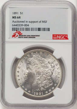 1891 Morgan Dollar NGC MS64 (775379002)