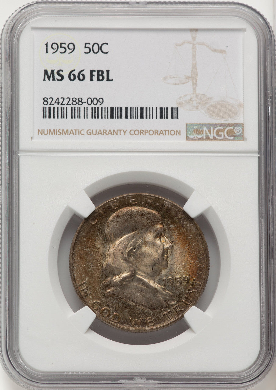 1959 50C FL Franklin Half Dollar NGC MS66