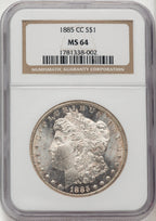 1885-CC Morgan Dollar NGC MS64