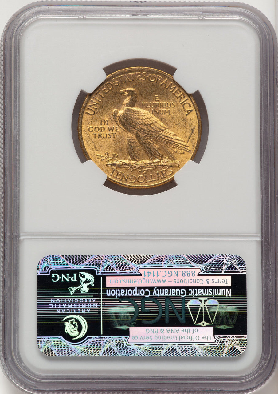 1911 $10 Brown Label Indian Eagle NGC MS62