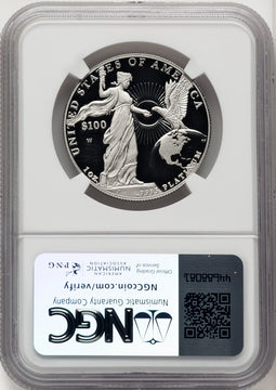 2015-W $100 One-Ounce Platinum Eagle Brown Label NGC PF70