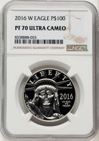 2016-W $100 One-Ounce Platinum Eagle Brown Label NGC PF70 (520684091)