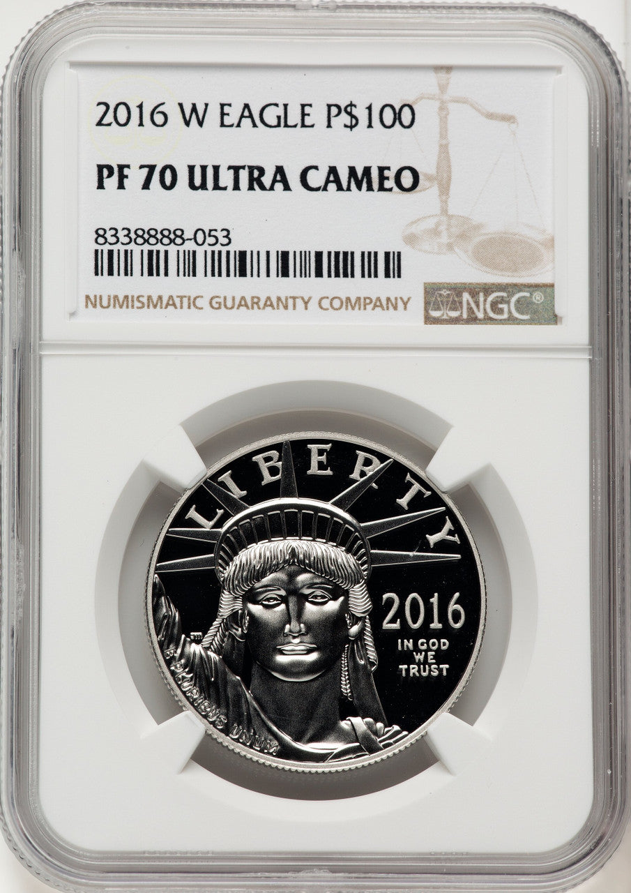 2016-W $100 One-Ounce Platinum Eagle Brown Label NGC PF70 (520684091)