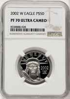 2002-W $50 Half-Ounce Platinum Eagle Brown Label NGC PF70 (520684086)