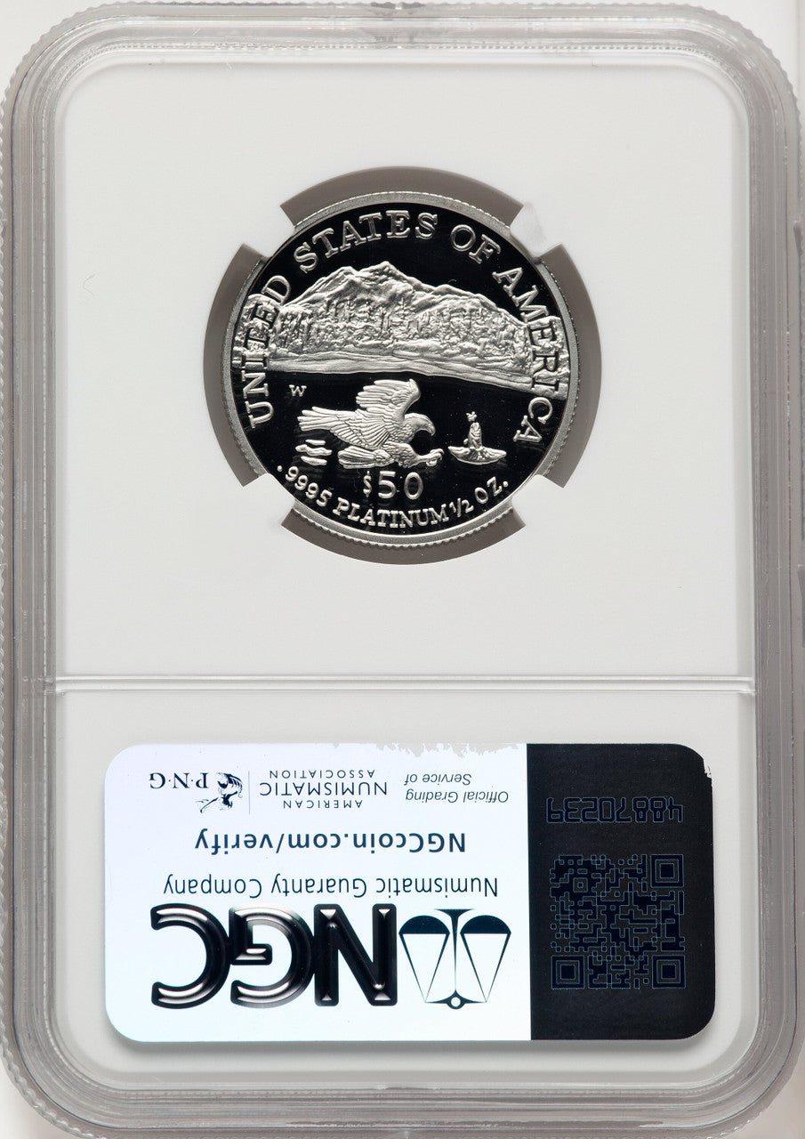 2002-W $50 Half-Ounce Platinum Eagle Brown Label NGC PF70 (520684086)