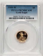 1995-W $5 Tenth-Ounce Gold Eagle Blue Gradient PCGS PR70 (776051002)