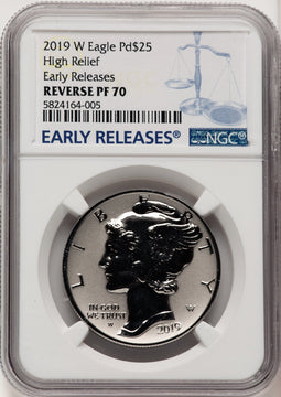 2019-W Palladium Eagle 1 oz REV ER Blue NGC PF70