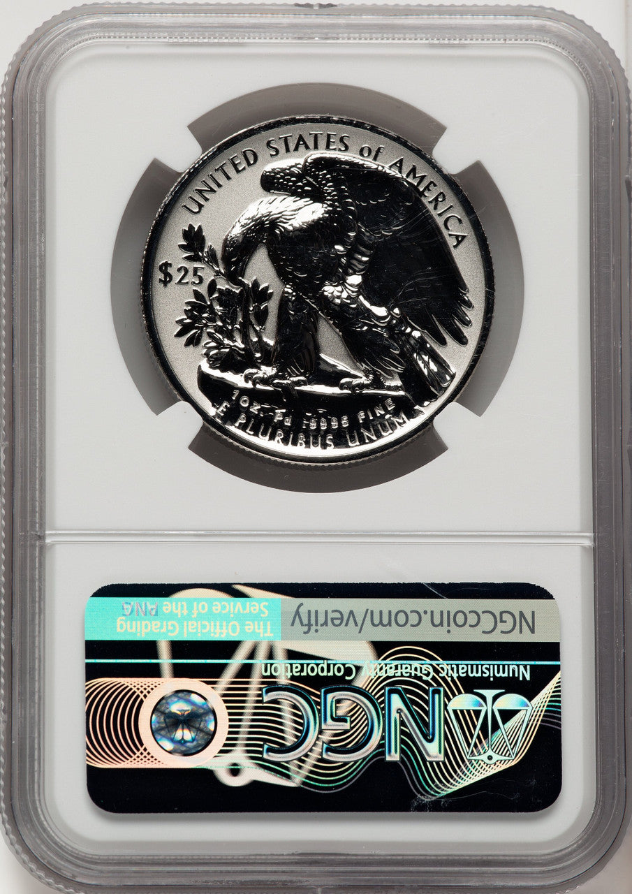 2019-W Palladium Eagle 1 oz REV ER Palladium Label NGC PF70