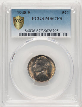 1948-S 5C FS Jefferson Nickel PCGS MS67